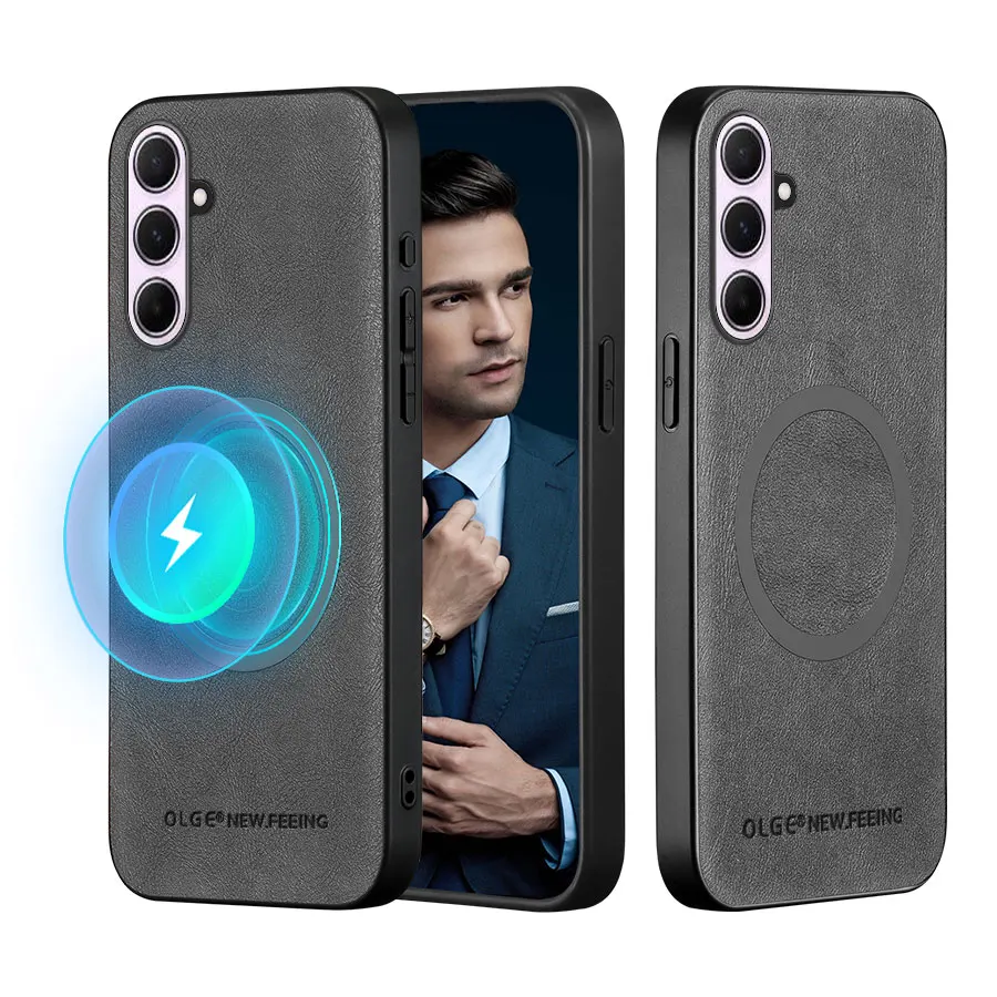 Magnetic Retro Soft Leather Phone Case For Samsung Galaxy A17 A07 A37 A57 A56 A26 A36 A16 A06 A54 A55 A05S A25 A35 A15 ﻿A53 A34