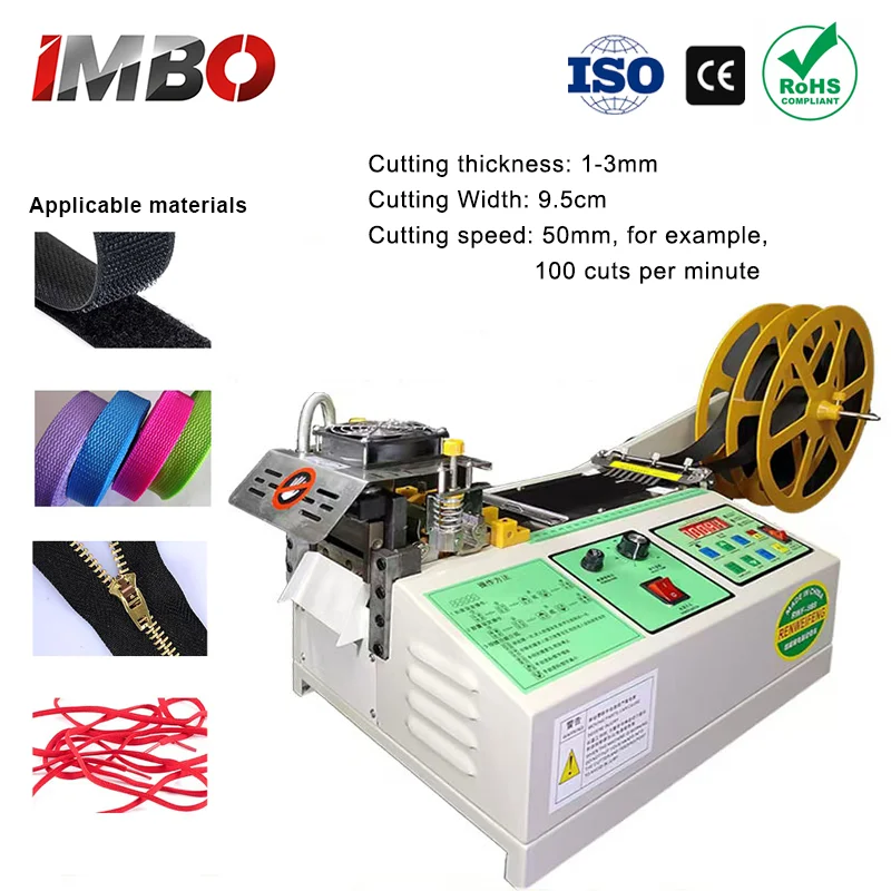 220V110V Automatic Contraction Tube Cutting Machine Cold and Hot Zipper Computerized Rope Cutting Ribbon Cutting Webbing Machine