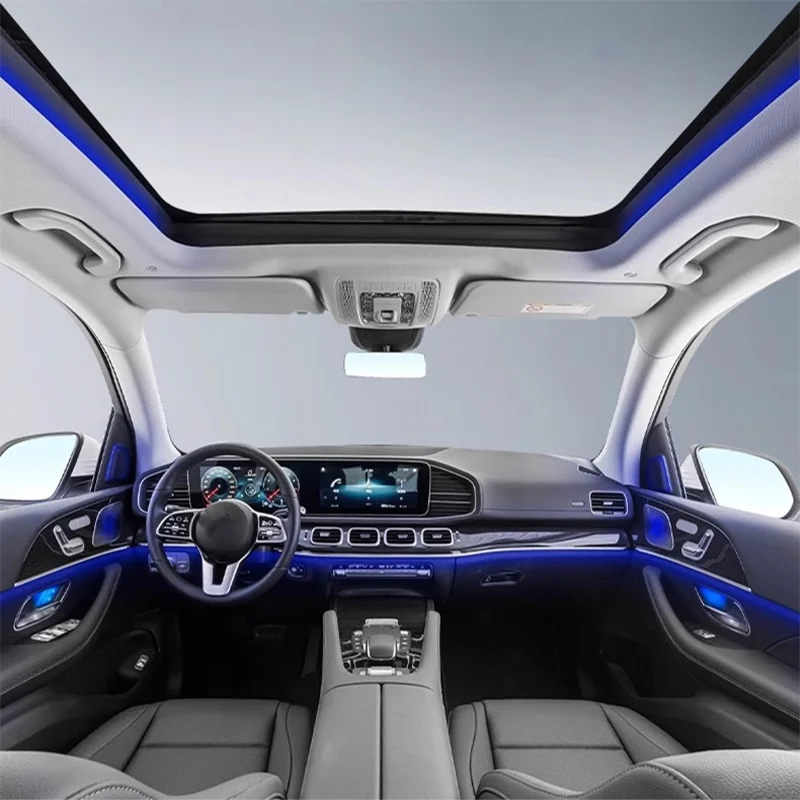 64 Colours LED Skylight Lights for Mercedes Benz W167 GLE GLS AMG GLE53 Car Interior Multicolor Ambient Light Sunroof Lamp Refit