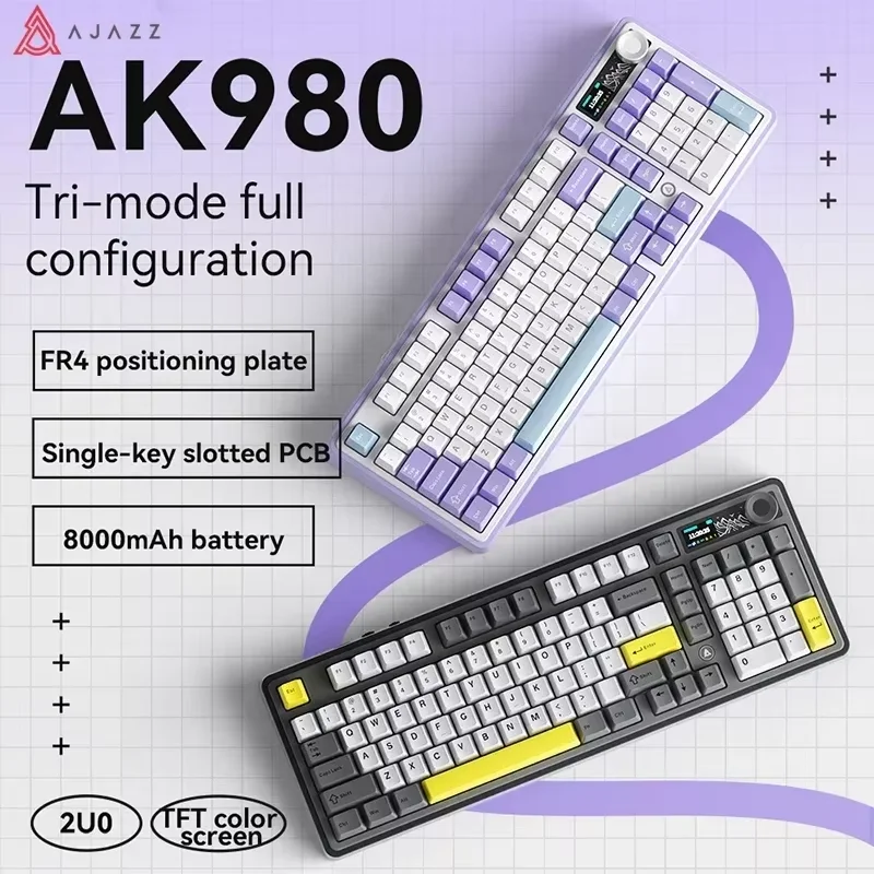Ajazz AK980 V2 RGB バックライト付きメカニカルゲーミングキーボード