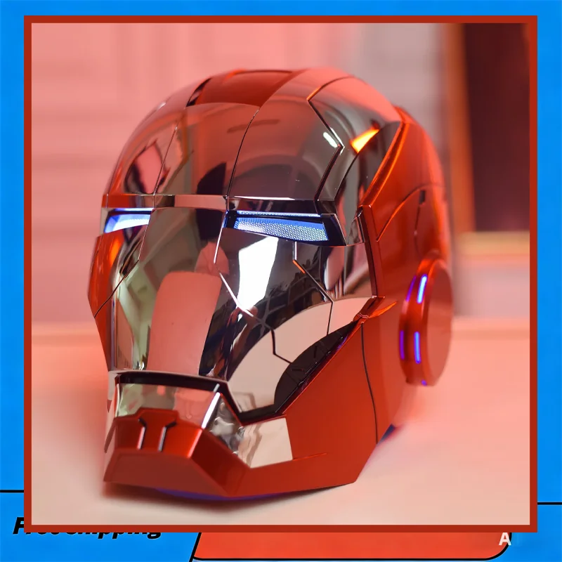 

Autoking 1:1 Mk5 Iron Man Helmet Cosplay Voice Control Eyes With Light Model Toys For Adult Electric Wearable Christmas Gift