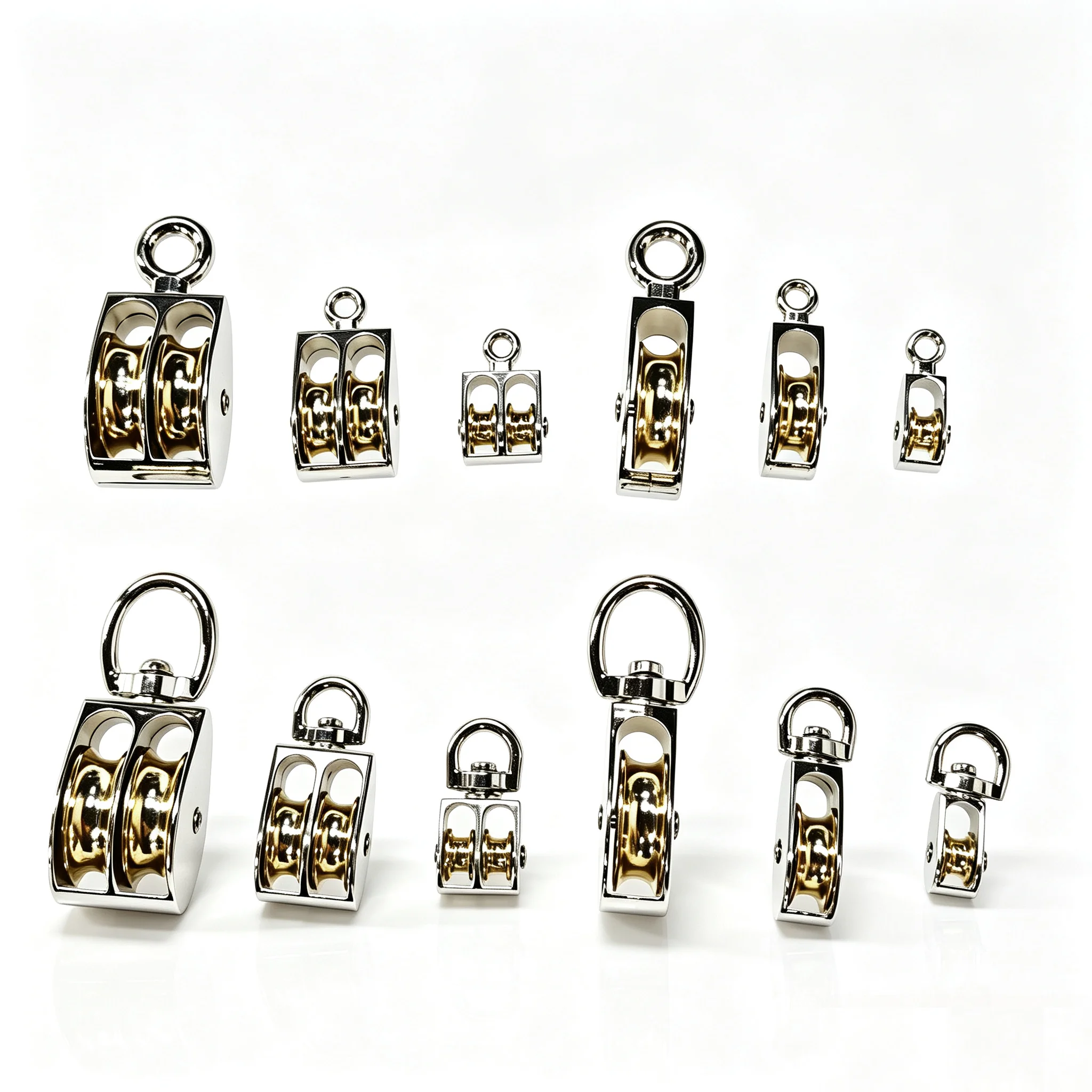 36/48/52/58/75/86mm Mini Pulleys Small Lifting Cable Roller Pulley Climbing Rope Guide Wheel Crown Block and Tackle Lifting Whel