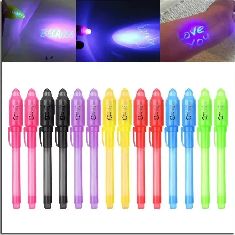 4–12 Stück unsichtbarer Tintenstift, Spionagestift mit UV-Licht, magischer Marker für geheime Nachricht, Schatzkiste, Preise, Kinderparty, Gastgeschenke, Spielzeug, Geschenk – Detail 24