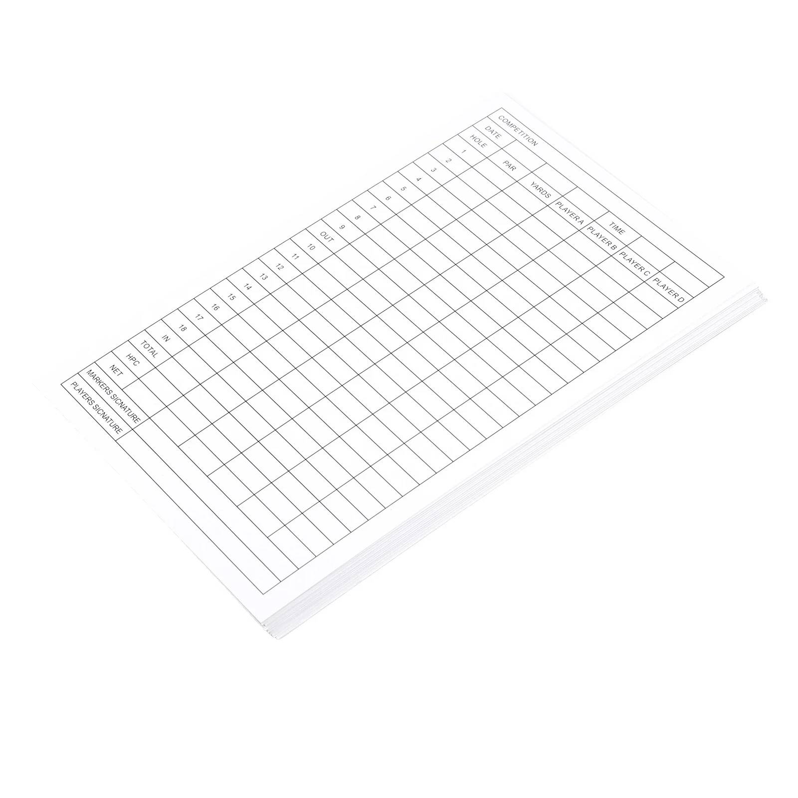 

12Pcs Competition Scorecards Paper with Clear Grid Long-Lasting Wear Resistance Sports Score Card Tool