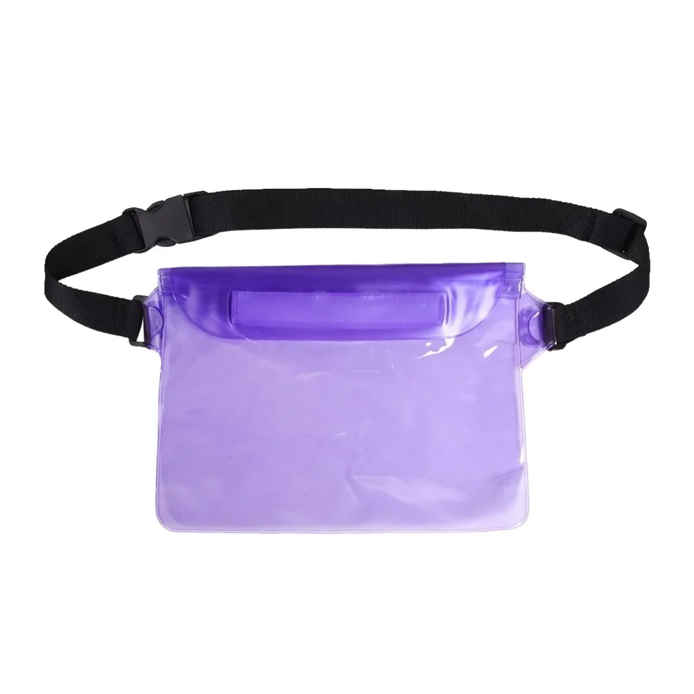 

Прозрачная водонепроницаемая поясная сумка большой вместимости, регулируемая сумка для плавания, 3-слойная защита, с поясным ремнем, поясная сумка для рафтинга