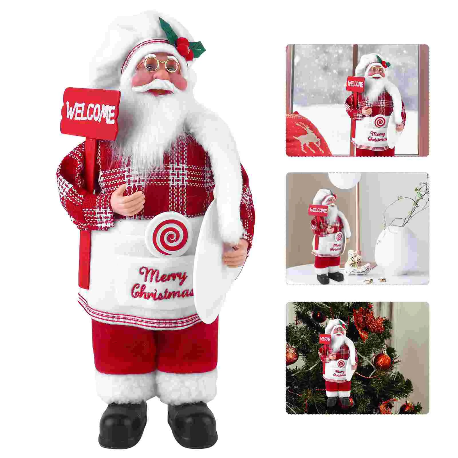 Decorazioni natalizie per chef di Babbo Natale Slitta di lusso 2023 Natale Desktop Party Ornament Festival Adorabile decorare Anziani