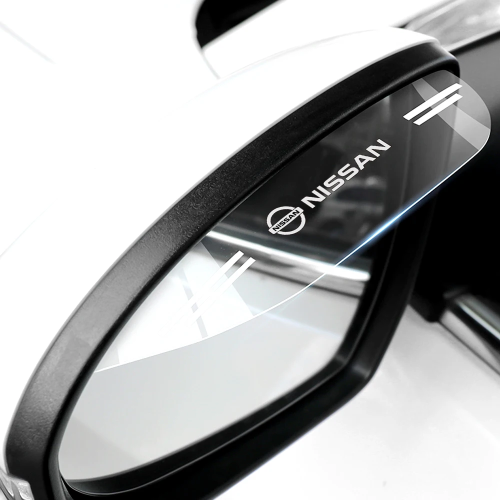 2 قطعة سيارة مرآة الرؤية الخلفية المطر الحواجب شفافة مقاوم للماء المطر درع ملصق لنيسان X-trail قاشقاي جوك سنترا نيسمو