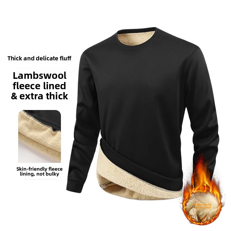 

Round-neck Hoodie, Suitable for All Sizes, Thick Fleece Sheepskin Coat, Same Style for Both Men and Women, Warm Clothing