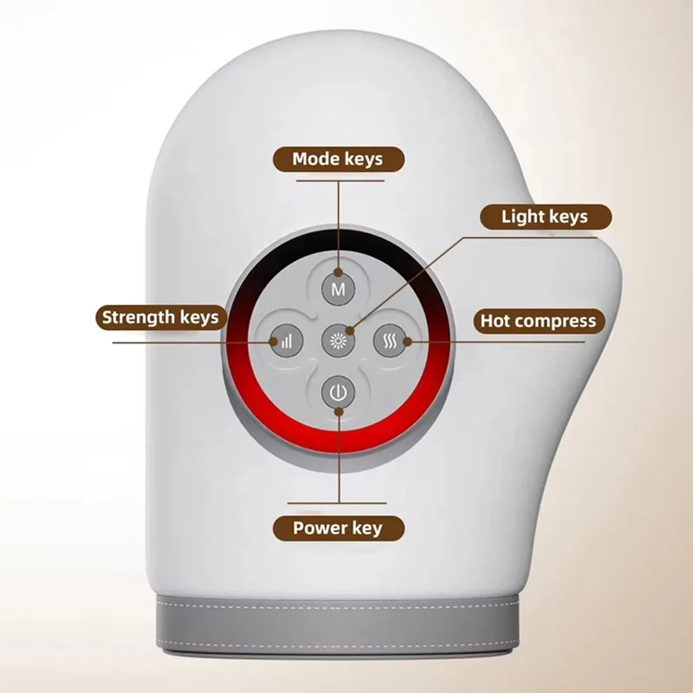 جهاز تدليك النخيل سريع التسخين، ضغط هواء كهربائي لاسترخاء عضلات اليد، التهاب المفاصل، تخفيف خدر، لاسلكي قابل لإعادة الشحن