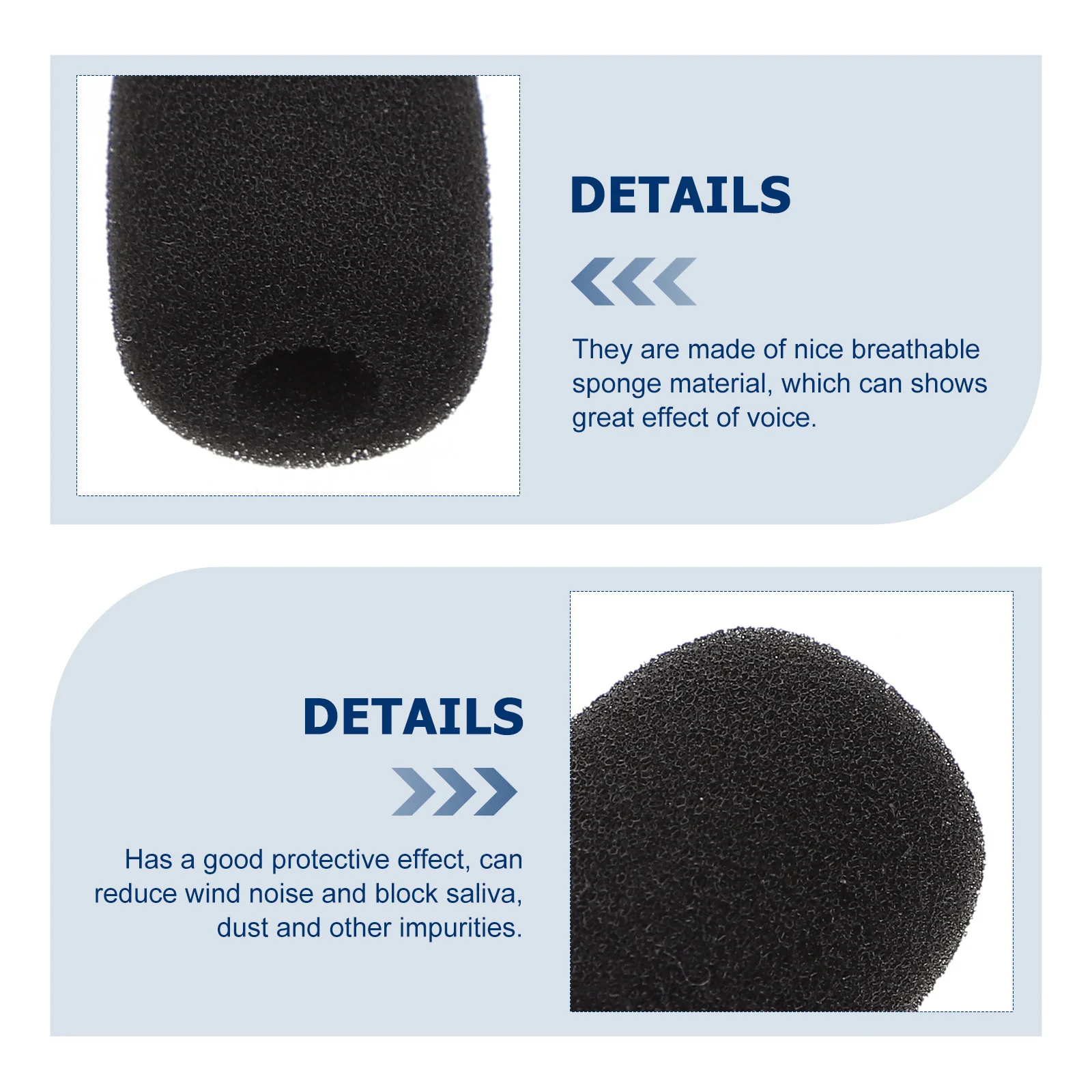 

25 pcs Microphone Sponge Covers Windproof Saliva proof Clip for Lavalier Miniature Mic Accessories Suitable Many