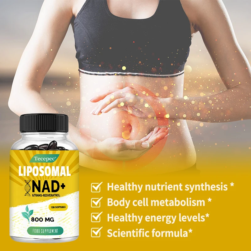 مكمل الدهون NAD+ 800 ملغ - مستويات الطاقة المتوازنة والصحة التمثيلية - مكمل NAD لمكافحة الشيخوخة