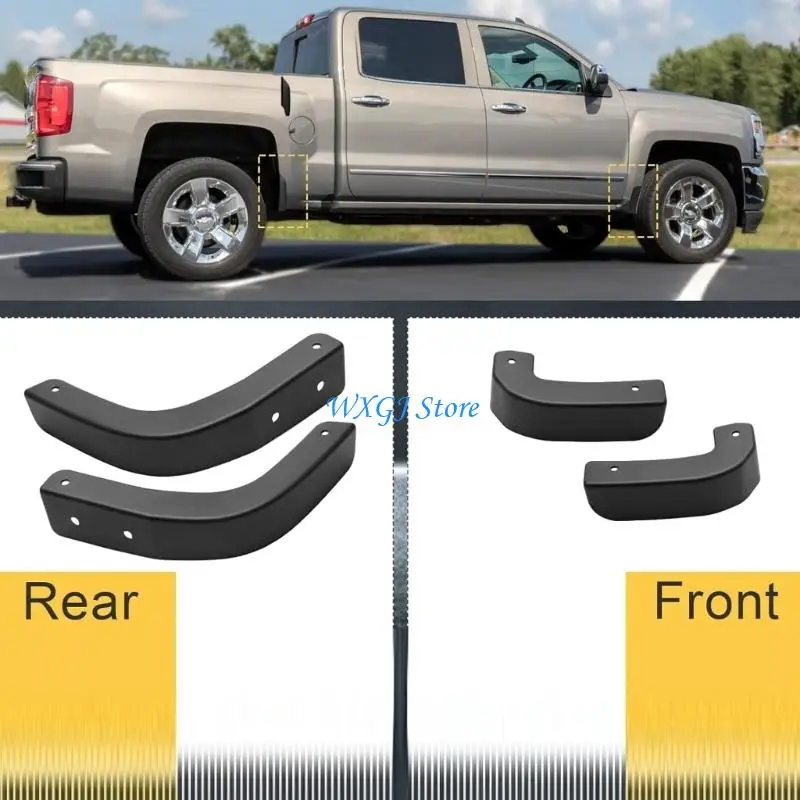 37JE Black Mud Guards Flares Low Profile Design Aesthetic Functional Vehicle