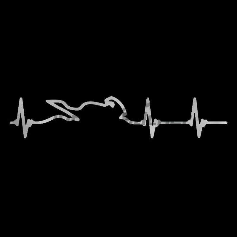 Car Sticker Heart Electrocardiogram of Race Players Accessories Vinyl Car Styling Cover Scratches Motorcycl PVC