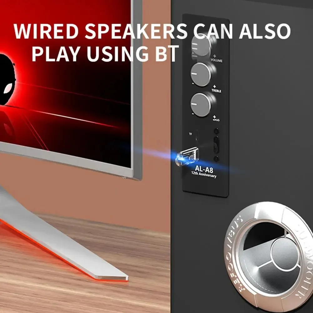 Kebidumei usb bluetooth 5.3 receptor usb dongle adaptador de áudio sem fio bluetooth receptor de áudio chamada mãos-livres para alto-falante do carro