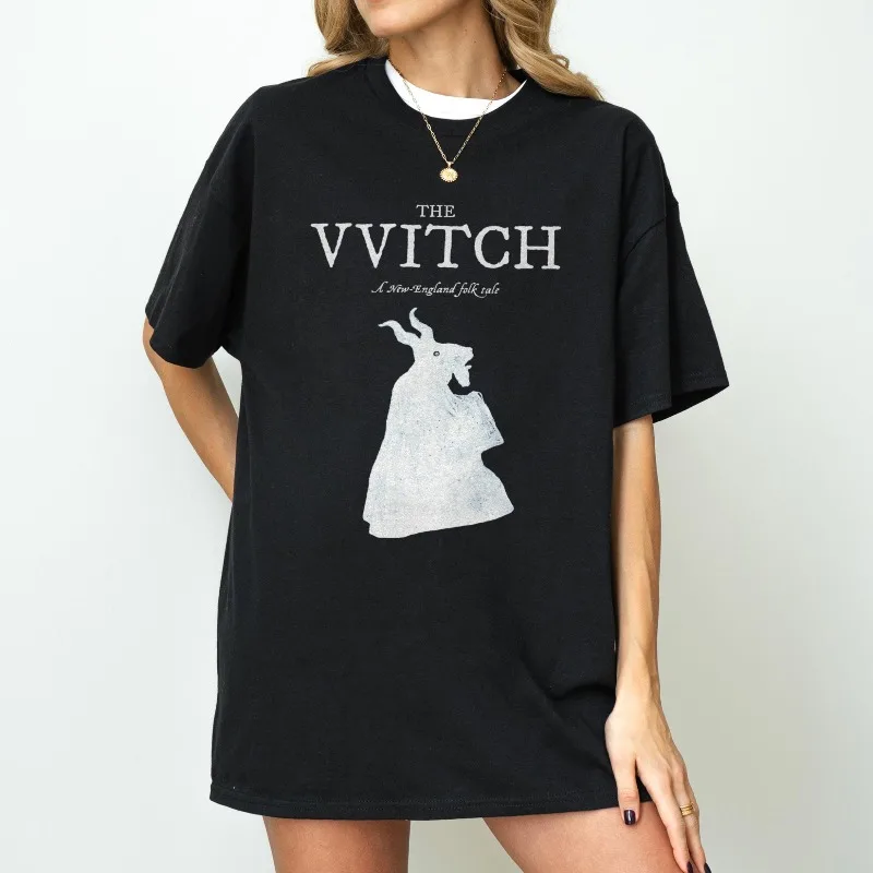 

Черная женская футболка с принтом Phillip The Witch, весна/лето, модный тренд, топ из чистого хлопка, нейтральная футболка с короткими рукавами