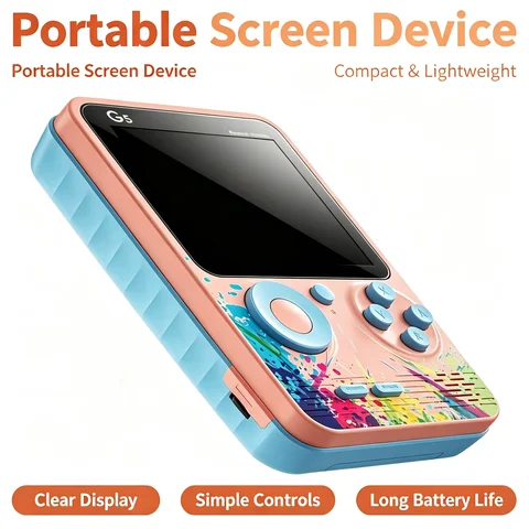 G5 MINI Retro Pocket Handheld Game Console Color LCD Screen 8‑Bit Portable Video Game Player TV Connection Nostalgic
