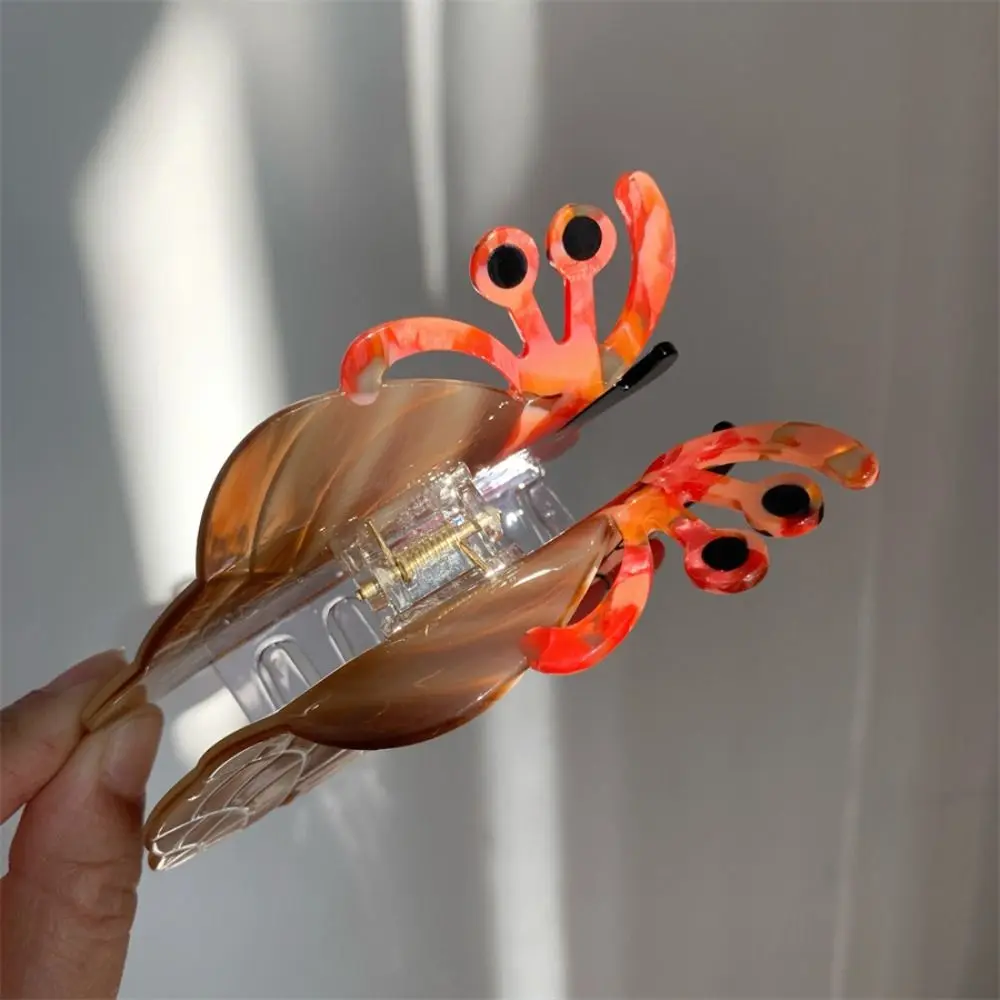 

Cute Cartoon Crab Hair Claw Headdress Korean Style Animals Hair Claw Hair Accessories Acetic Acid Creative Crab Clip Girls
