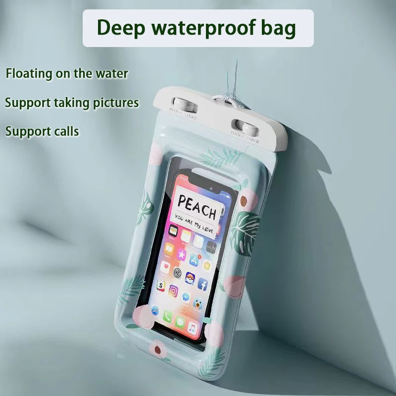 Waterproof Phone Pouch Case Bag Big Underwater Phone Dry Bag Universal Float Cell Holder Protector for iPhone Samsung Galaxy