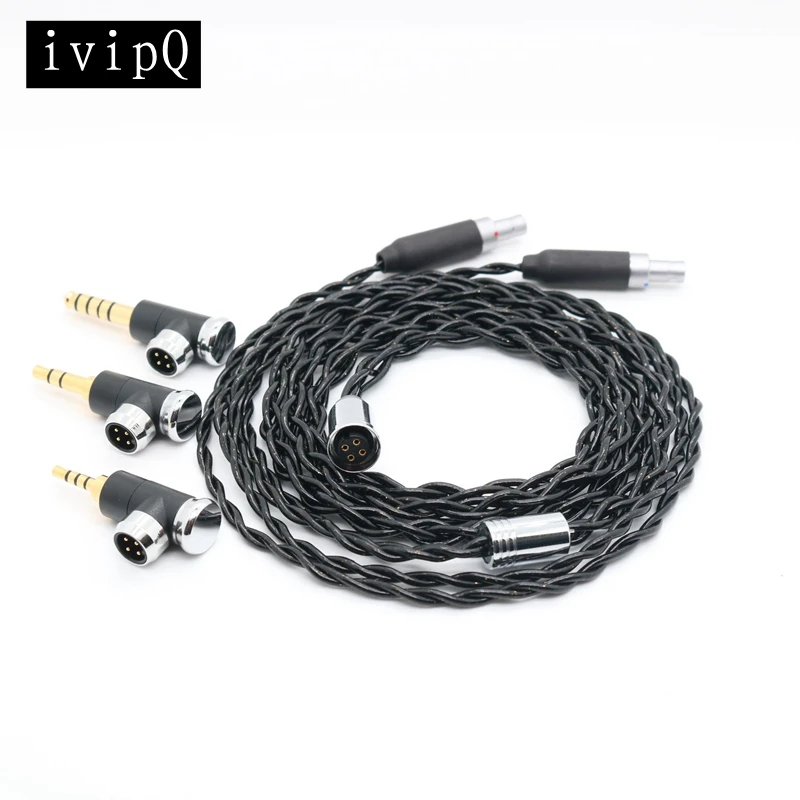 

ivipQ-50 Flagship Cable 4 Cores Five Elements Earphone Upgrade Cable For HD580 HD650 HD800 HIFIMAN ANANDA T3-03 D9200