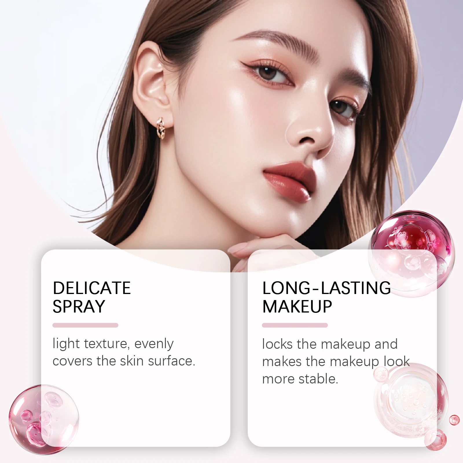 إعداد رذاذ للمكياج مقاوم للماء واقية من الشمس Spf 50 توهج الجلد ترطيب حمض الهيالورونيك الترطيب العميق الوجه ضباب رذاذ 75 مللي