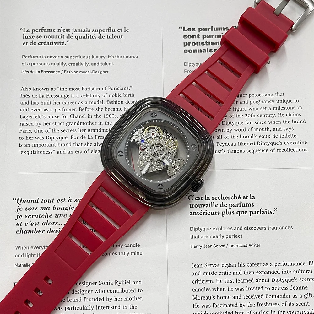 

New Women'S Watch 2026 Square Silicone Strap Luxury Quartz Watch, Watch Accessories, Women'S Gifts, High-End Selection