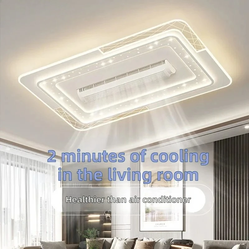 Moderne, minimalistische, neue LED-Deckenventilatoren mit geräuschlosem, blattlosem Ventilator, starkem Wind und Lampe für Schlafzimmer, Wohnzimmer, Esszimmer