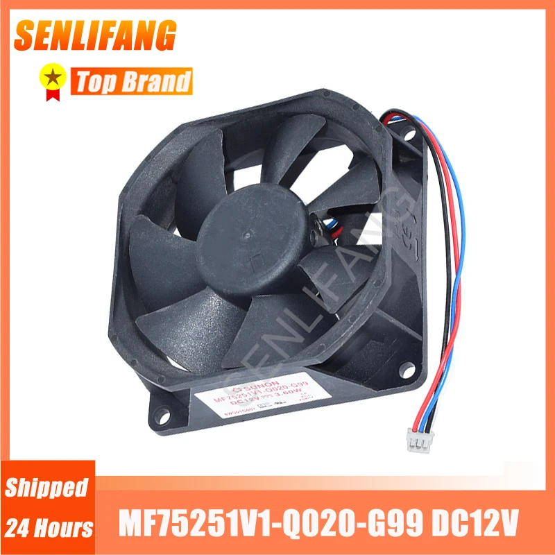 New For SUNON MF75251V1-Q020-G99 7525 DC12V 3.6W 75x75x25mm Three Wires Projector Cooling Fan