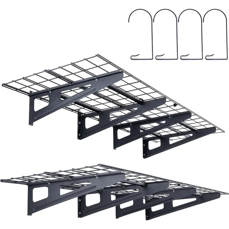 

VEVOR 2 x 6 ft Wall Mounted Heavy Duty Shelves (2 Pack, 1000lbs Capacity), Floating Shelves for Shop, Shed, Garage Storage