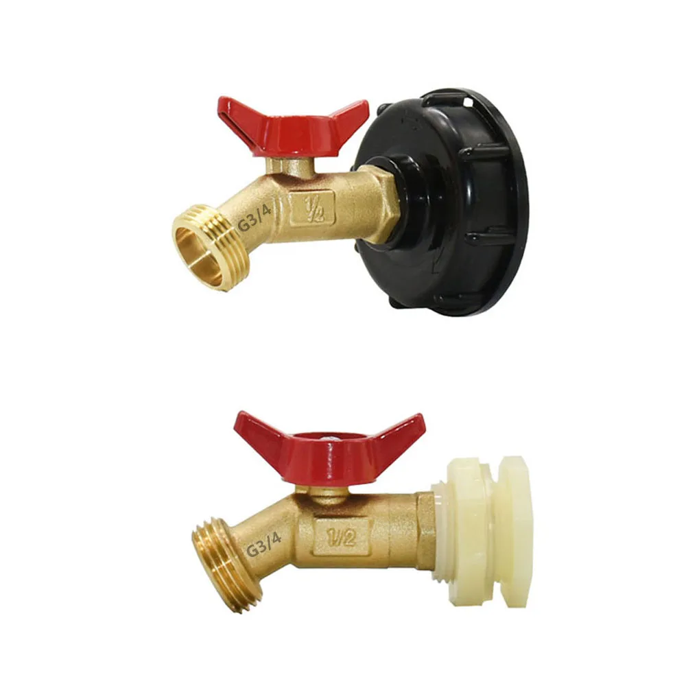 

S60 to 3/4 IBC Tank Adapter 1000 Liter IBC Garden Tap Hose Connector Faucet Tank Valve Fitting Rainwater Collection Bucket