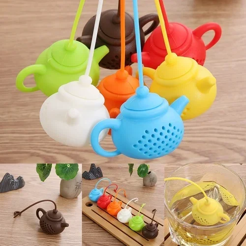 New Reusable Tea Strainer Healthy Food Grade Flavor Total Tea Infuser Gadget Swirl Steep Stir Press Plastic Tea Coffee Strainer