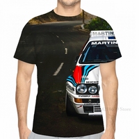 All over print Lancia Delta HF Integrale Martini racing livery men T-Shirt women fashion girl t shirt boy tops tees