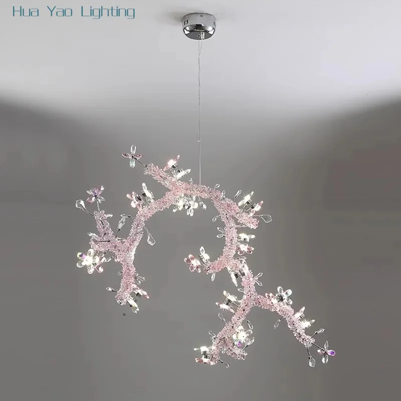 Light luxury Italian crystal chandelier personality art shaped lamp simple fashion bedroom living room dining room lighting