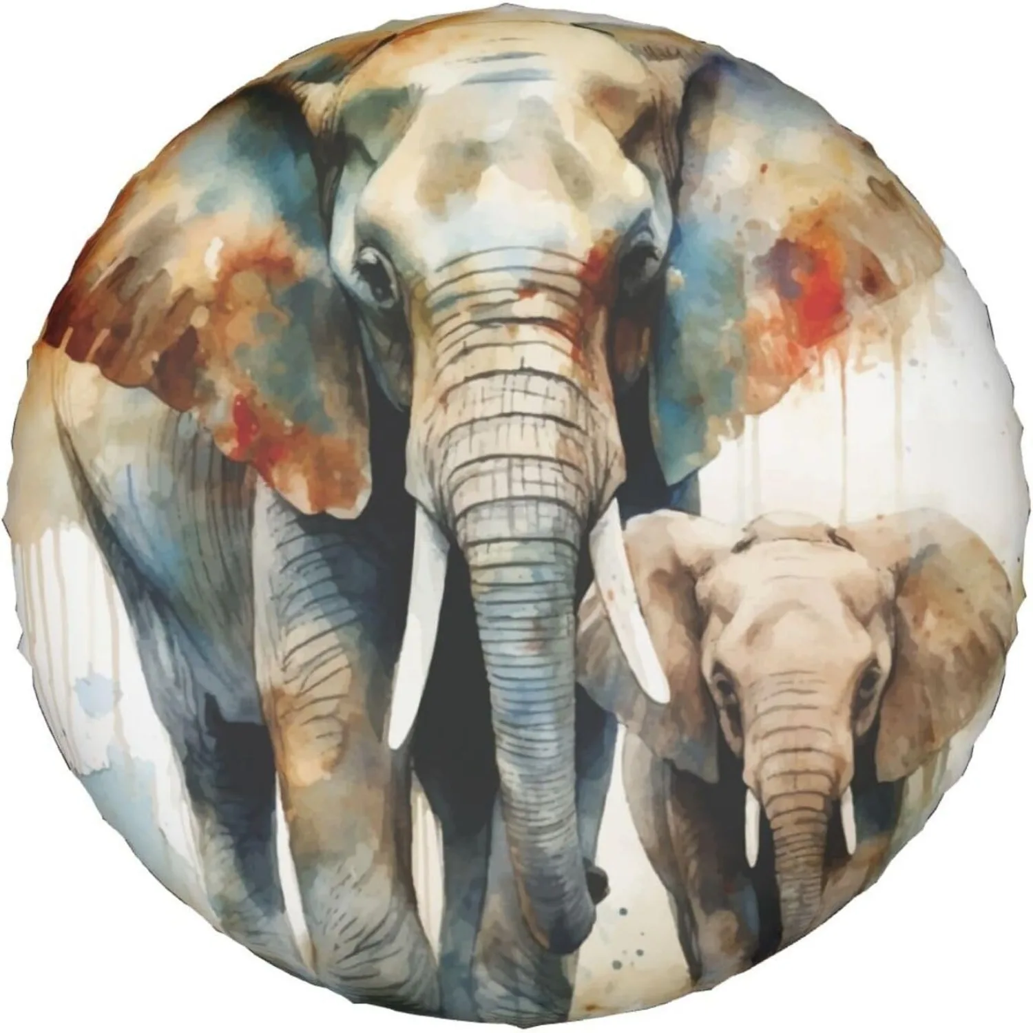 

One Piece Of Spare Tire Cover Featuring An Elephant Design, Suitable For Various Vehicles Including Rvs, Travel Trailers, And Su