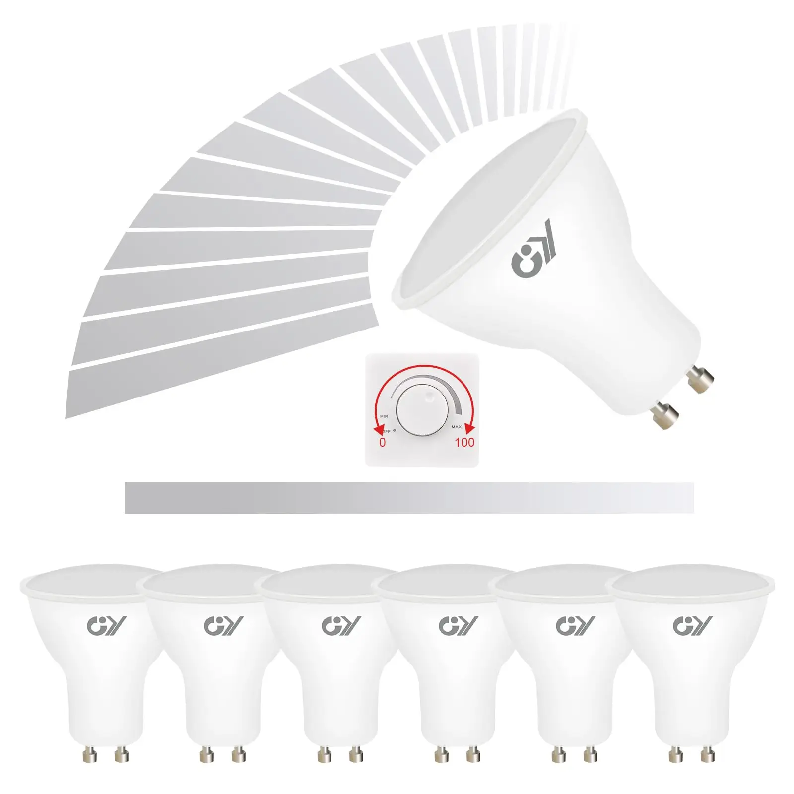 GY GU10 LED لمبة عكس الضوء 7W 600lm لاستبدال أضواء الهالوجين 70W مع 120 °   زاوية شعاع