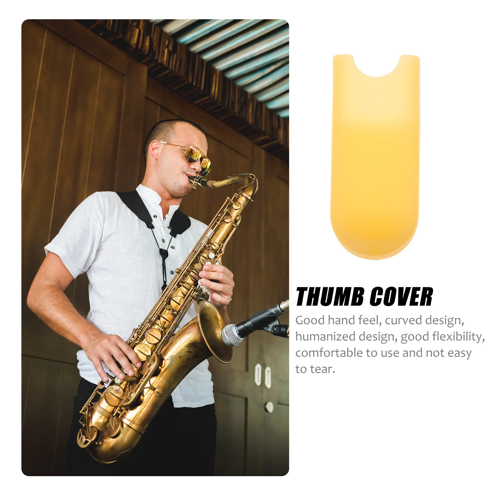

Finger Protective Pad Cover Saxophone Thumb Protector Instrument Rest Cushion for