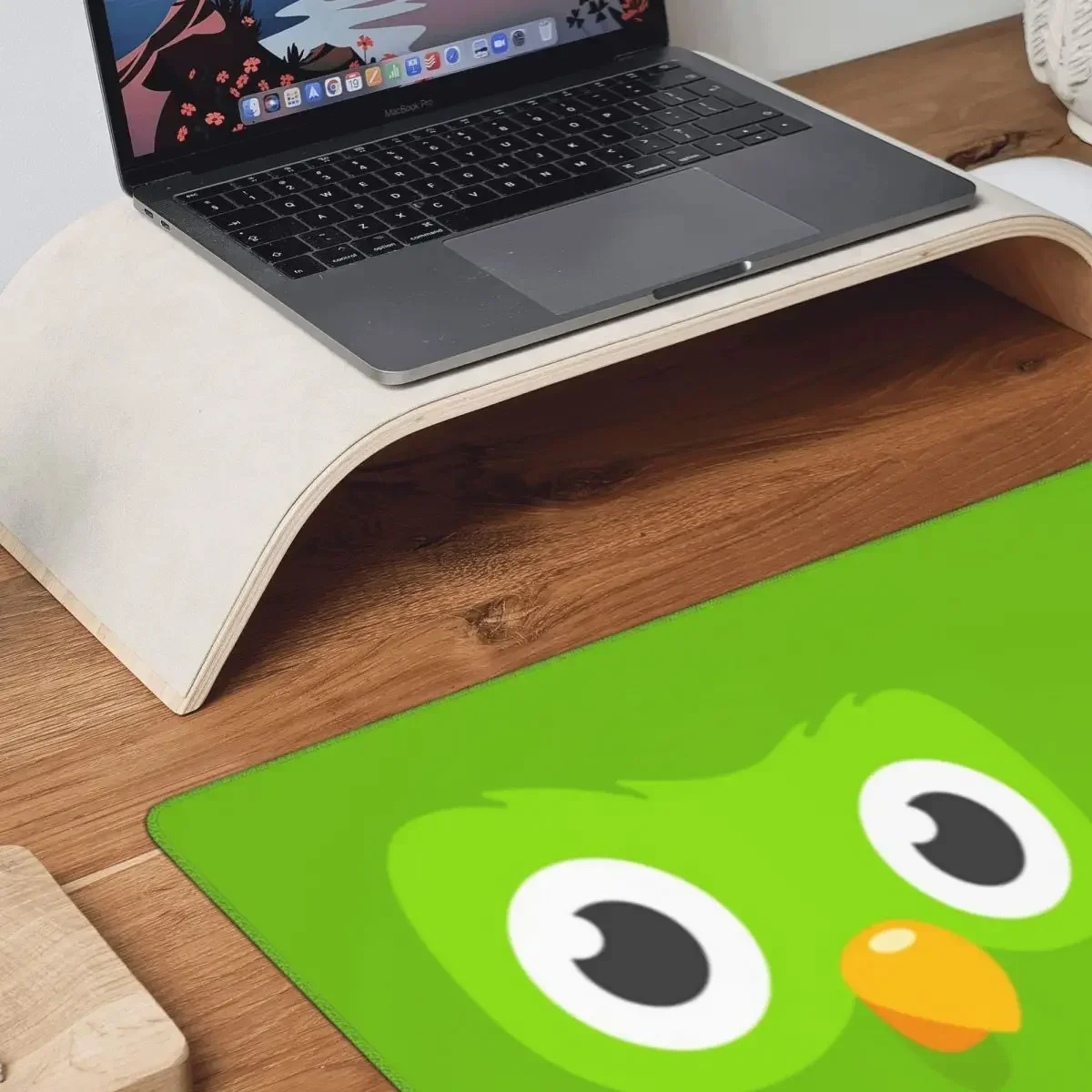 Duolingo Owl Duo لوحة ماوس كبيرة لوحة مفاتيح الكمبيوتر ماوس حصيرة ألعاب الكمبيوتر المحمول حصيرة مكتبية ملحقات المكتب مفارش الطاولة