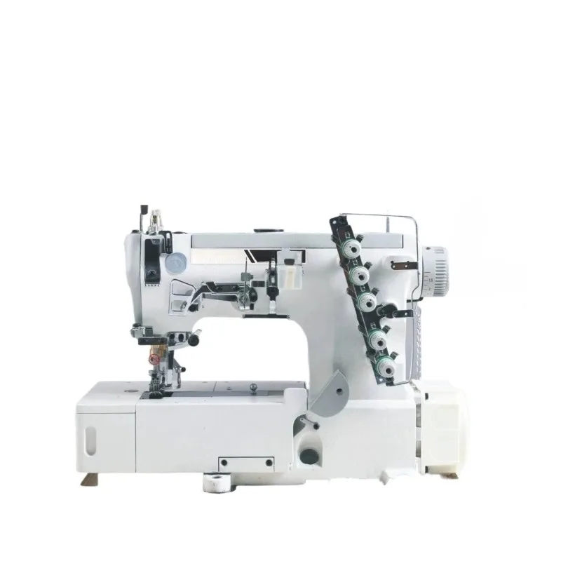 1pcs 500 Three-needle five-thread interlock sewing Ham car flannel blanket hem cuffs industrial sewing machine