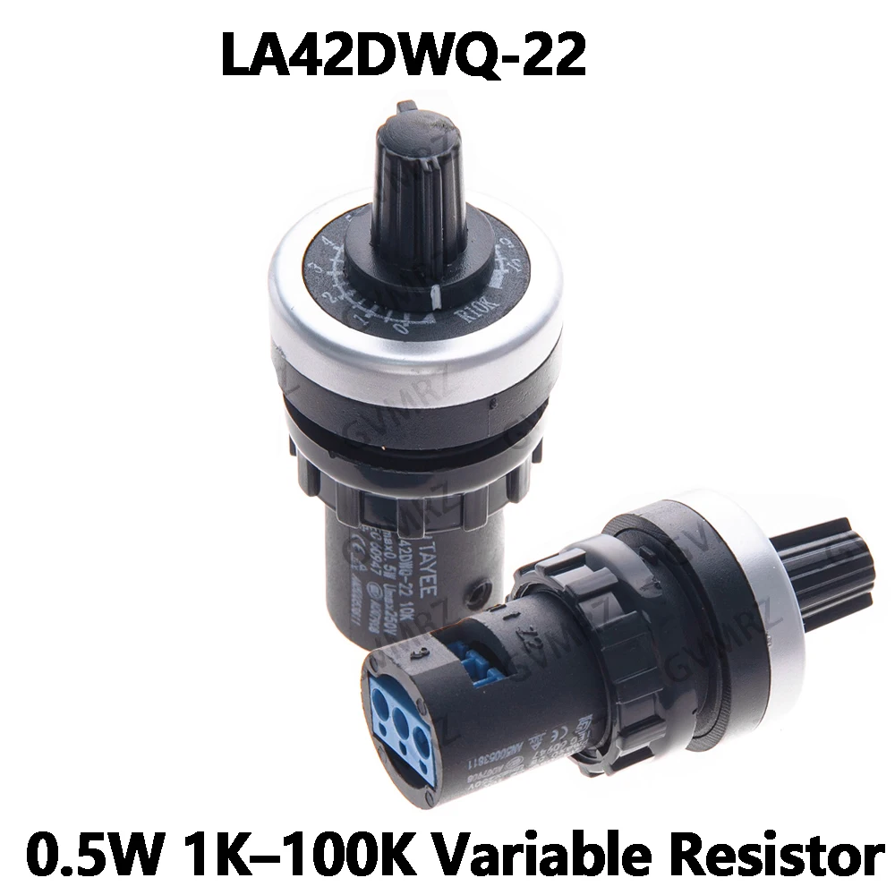 1PCS 1K 2K 5K 10K 20K 50K LA42DWQ-22 Adjustable Wirewound Resistor 0.5W 1K–100K Variable Resistor 50K 100K 10K 20K