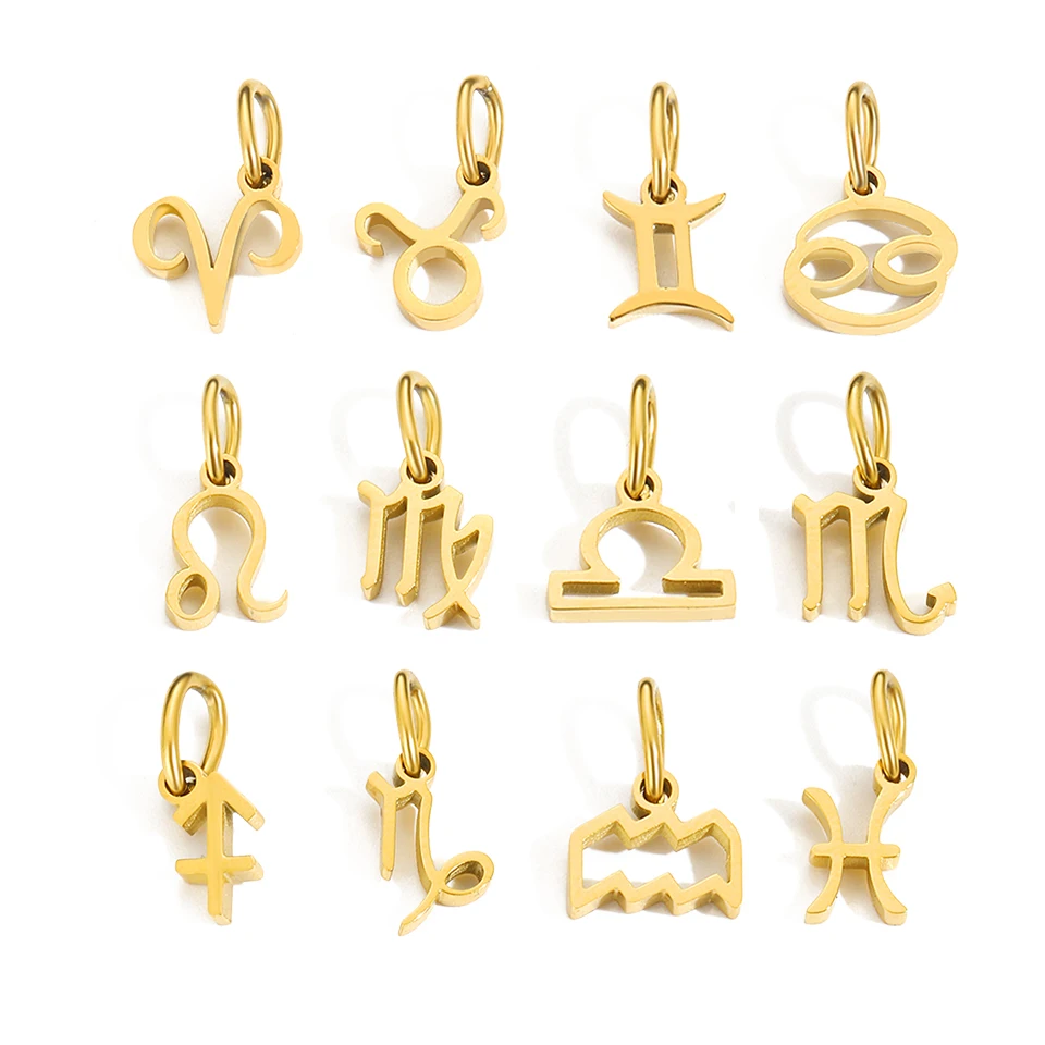 12 znaków zodiaku Akcesoria do zawieszek Naszyjnik konstelacji ze stali nierdzewnej Prezent urodzinowy