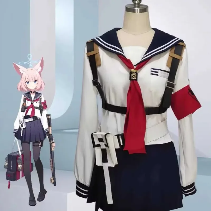 FC6Anime Blue Archive Niko kurumi Sailor Suit Cosplay Izayoi Nonomi Costume  Halloween Party Dress@FC8！