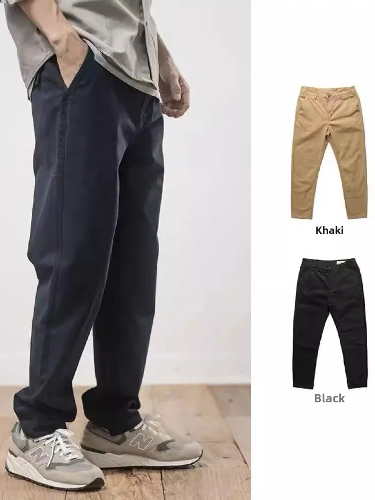 

Мужские повседневные брюки из хлопка Waed, весна-осень, новинка, универсальные, простые, однотонные, для работы, длиной до щиколотки