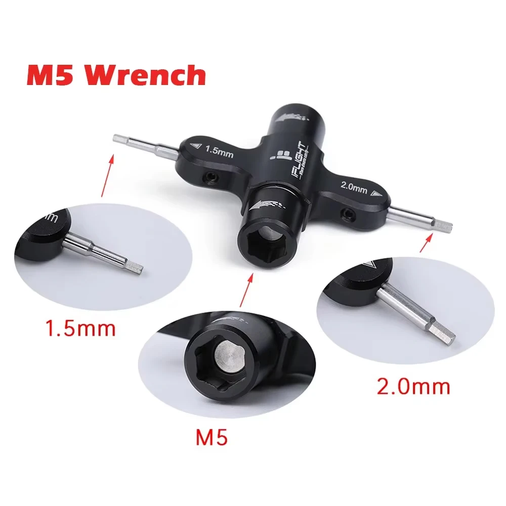 M5 wrench 1.5mm/2mm screwdriver Propeller removal tool with built-in one-way bearing tool for Conventional M2/M3 screws