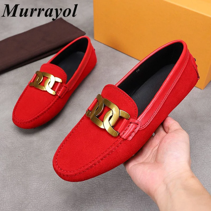 

Shallow Mouth Loafers Women Genuine Leather Metal Decor Flat Shoes Four Seasons Soft Soled Office Shoes Doug Shoes Single Shoes