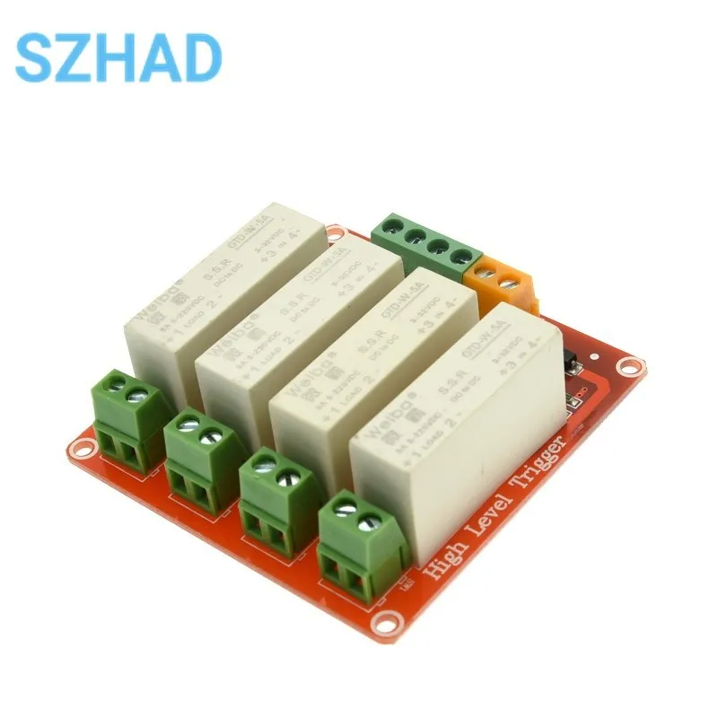 1 2 4 8-Channel High Level Trigger DC Control DC Solid-State Relay Module Electric Relay Solid State 5A Relay Board for Arduino