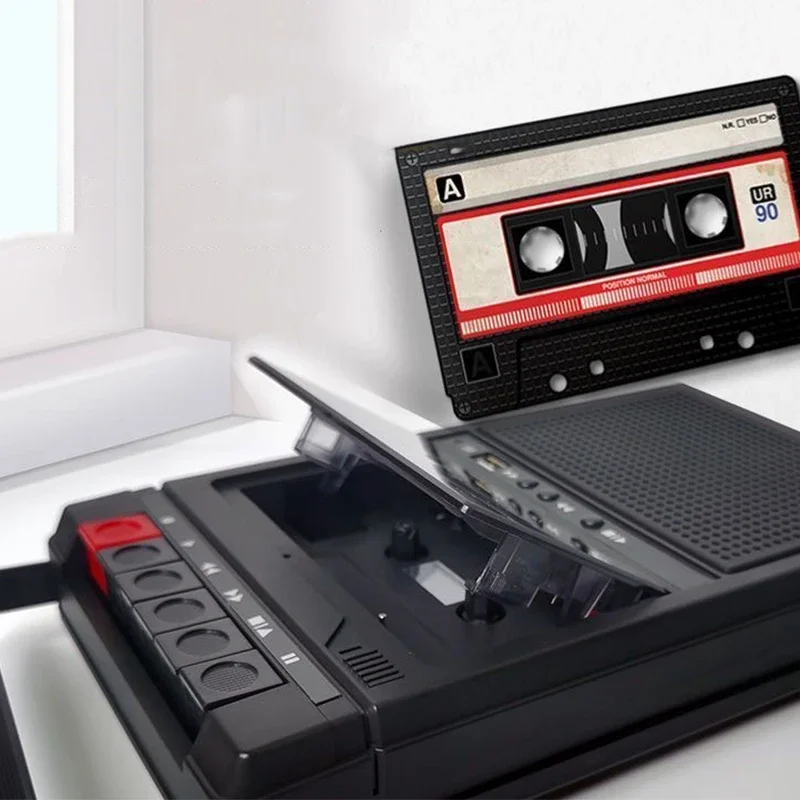 BBPortable Cassette Recorder Nostalgic Retro Portable Tape Player Walkie-Talkie Player Recorder and Playback All-In-One