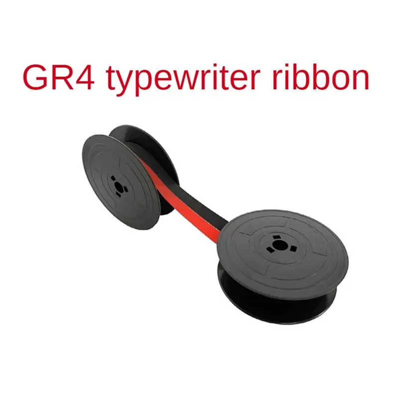 4PCS GR4 Typewriter Ribbon Typewriter Ribbon Twin Spool Replacement For Olivetti Lettera Typewriter (Black & Red)