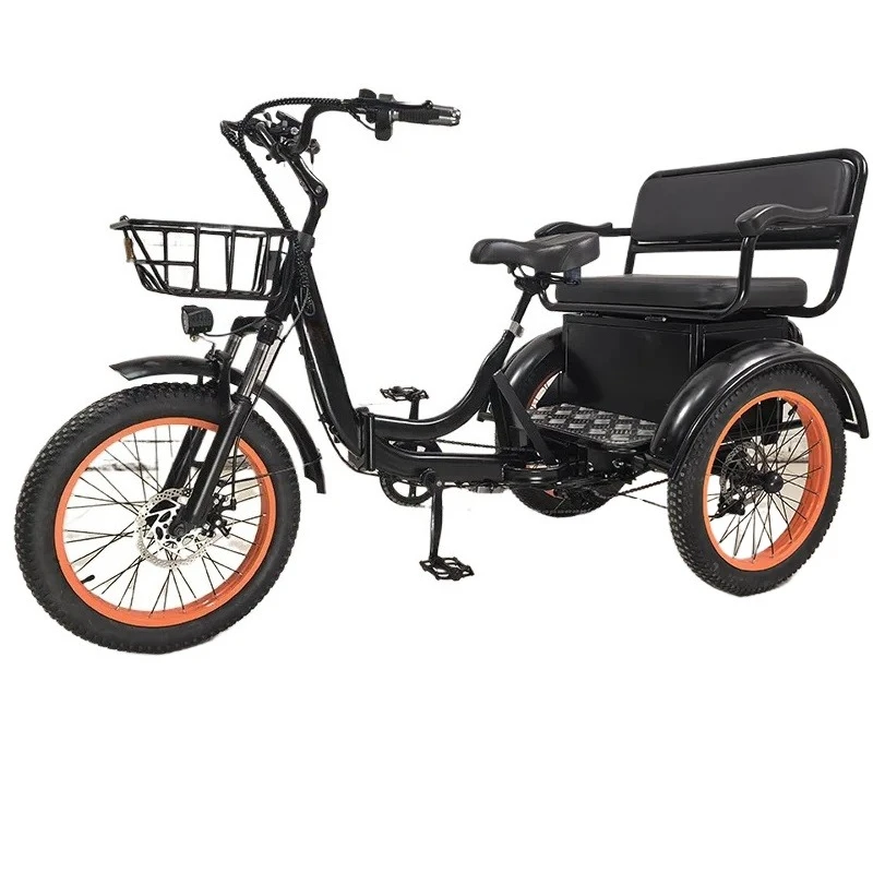 For 20 Inch Electric Power Tricycle Front and Rear Framed Cargo Large Load Electric Tricycle Source Factory Wholesale