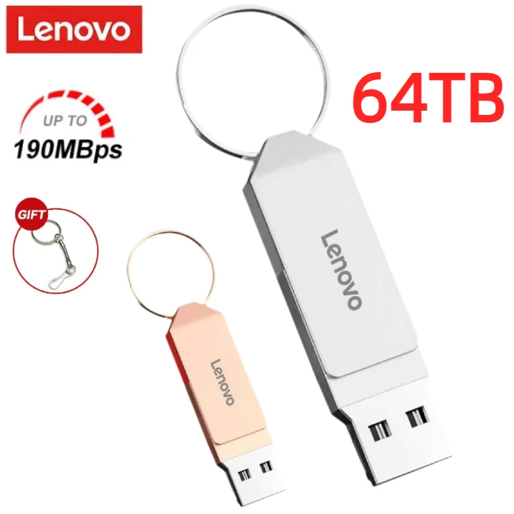 Lenovo 16TB 3.0 USB-flashdrive Metaal High-Speed Pen Drive 2TB 512GB Waterdicht Type-C USB PenDrive voor computeropslagapparaten