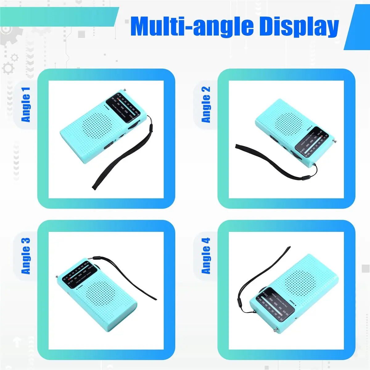 DT81 Portable AM/FM Radio with Long Range Reception and Loud Speaker, Ideal for Seniors