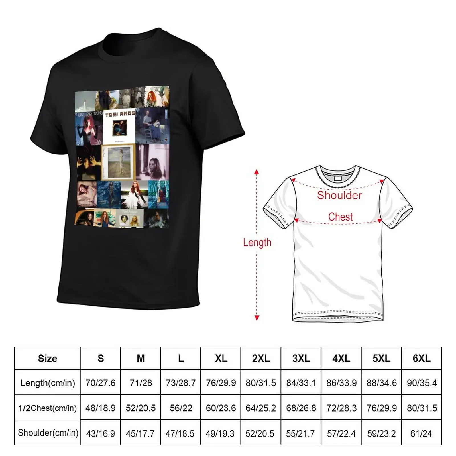 New Tori Amos Album Records Collage Collection Print T-Shirt baggy shirts customizeds custom t shirt mens cotton t shirts